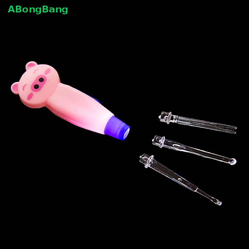 abongbang-ชุดเครื่องมือทําความสะอาดหู-abs-พร้อมหัวไม้แคะหู-3-หัว-สําหรับเด็ก-และผู้ใหญ่