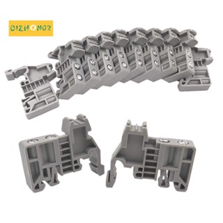 E / Uk Din Rail Terminal Blocks End Stopper Bracket สีเทาขั้วต่อบล็อกขั้วต่อ (แพ็ค 100 ชิ้น)