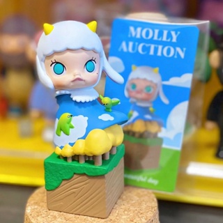 【ของแท้】POPMART Molly ชุดกล่องสุ่ม ตุ๊กตาฟิกเกอร์ซ่อน 12 แบบ สําหรับตกแต่งบ้าน