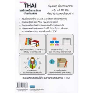 Bundanjai (หนังสือคู่มือเรียนสอบ) Short Note Thai สรุปภาษาไทย ม.ปลาย อ่านก่อนสอบ