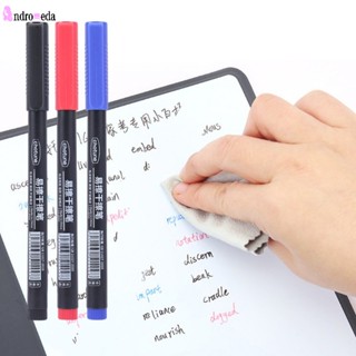 ปากกามาร์กเกอร์ พลาสติก ลบได้ 0.5 มม. สีดํา แดง น้ําเงิน สําหรับนักเรียน สํานักงาน โรงเรียน
