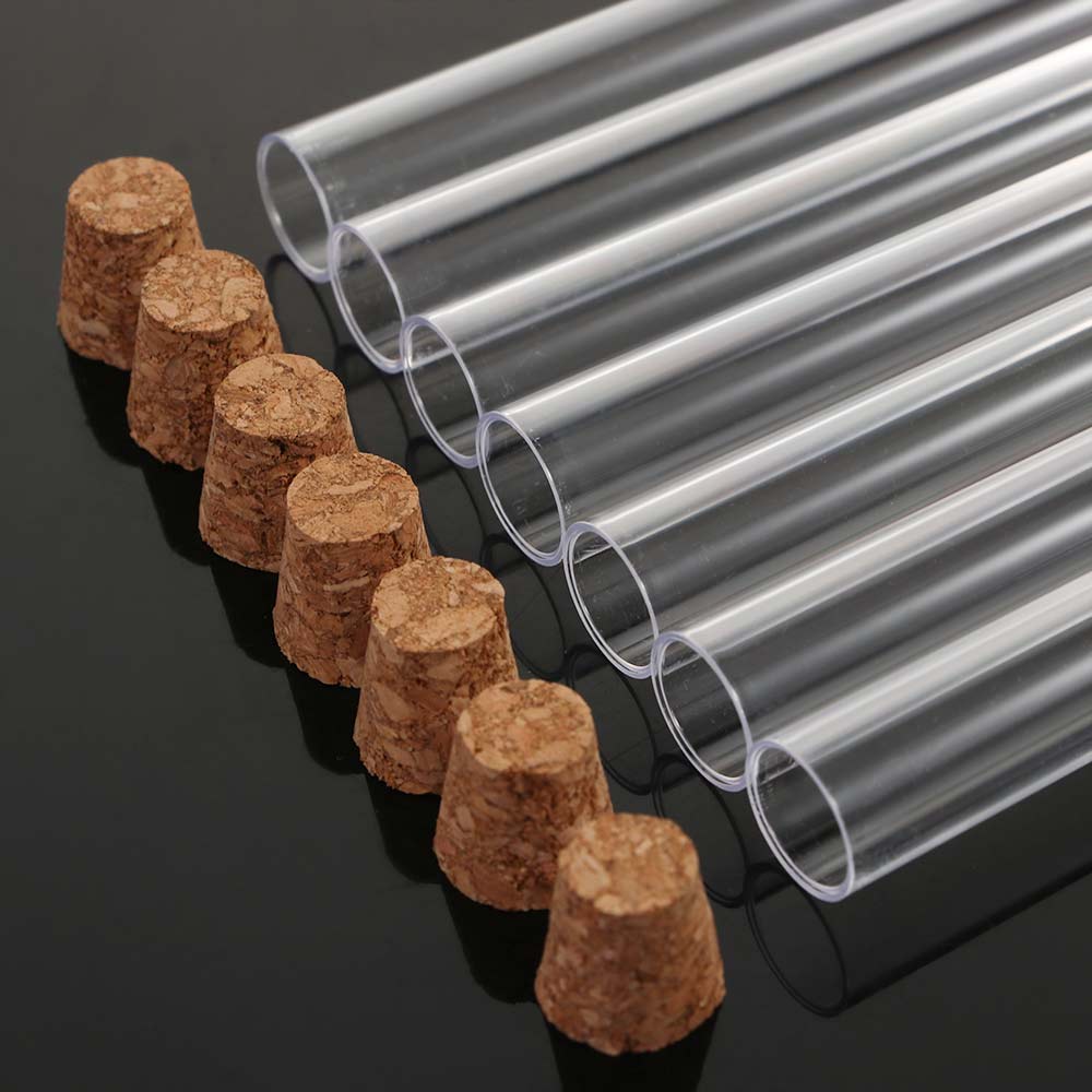 10 Pieces/pack, Transparent Laboratory Plastic Test Tube Small Bottle ...