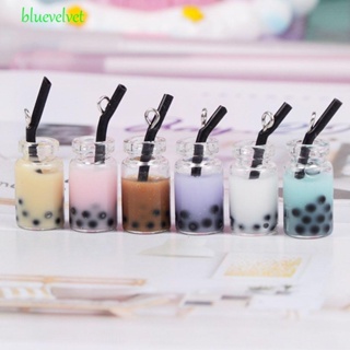 Bluevelvet จี้เรซิ่น รูปขวดชานมไข่มุกน่ารัก แฮนด์เมด หลากสี สําหรับทําเครื่องประดับ สร้อยข้อมือ