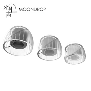 Moondrop สปริงปลายคลื่นอะคูสติก และที่อุดหูซิลิโคน รูปดวงจันทร์ 3 ขนาด 1 คู่