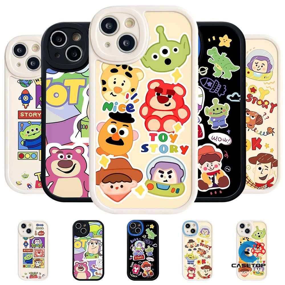 เคสโทรศัพท์มือถือ-ลายการ์ตูนหมีสตรอเบอร์รี่-ทอยสตอรี่-เอเลี่ยน-buzz-lightyear-น่ารัก-สร้างสรรค์-สําหรับ-redmi-note-11-10-11s-9-8-10s-redmi-10-9c-nfc-9a-12c-a2-9t-a1-10a-k40s