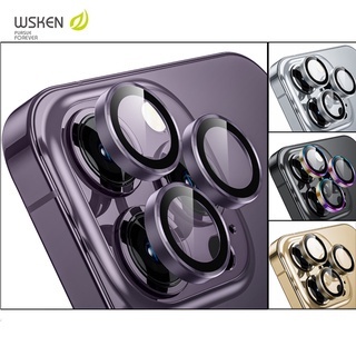 WSKEN สำหรับ iPhone 14 Pro / 14 Pro สีม่วง กล้อง Lens Protector ฟิล์มกระจกเลนส์กล้องสำหรับ 9H กระจกกันรอย