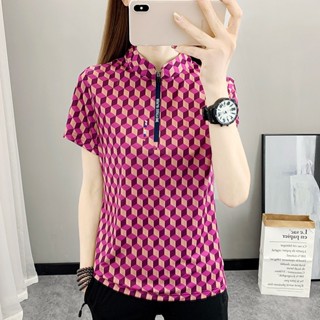 เสื้อยืดแขนสั้น ทรงหลวม แบบแห้งเร็ว ขนาดใหญ่ เหมาะกับใส่ออกกําลังกายกลางแจ้ง แฟชั่นฤดูร้อน สําหรับผู้หญิง