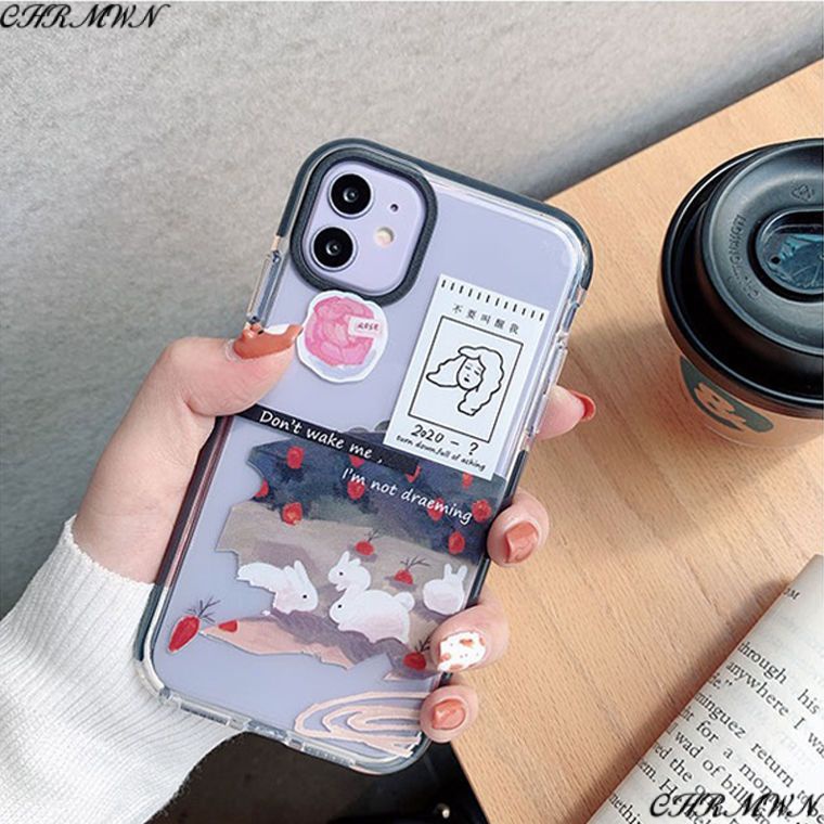 เคสโทรศัพท์มือถือแบบนิ่ม-ใส-กันกระแทก-ลายน่ารัก-สําหรับ-iphone-12-11pro-xr-x-8plus-6-7-13-xsmax-zmu3