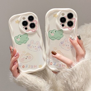 เคสโทรศัพท์มือถือแบบนิ่ม TPU ใส ลายหมี จระเข้ กระต่าย แมว สําหรับ SAMSUNG A10 A30 A50 A10S A20S A32 A52 A51 A71 A21S A13 A23 M23 A14 A34 A54 A72 A53 A33 A24 A22 A12 A11 A04E
