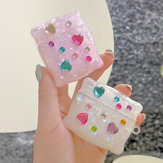 เคสหูฟัง แบบนิ่ม ประดับคริสตัล สําหรับ Airpods Pro 2nd Generation 2 3