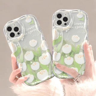 เคสโทรศัพท์มือถือใส แบบนิ่ม ลายดอกทิวลิป สําหรับ Redmi 9 10 9A 9C 10C 12C A1 Note 8 9 10 11 12 K30 k40 K50 Pro Plus poco F3