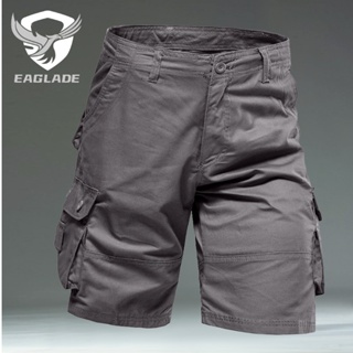 Eaglade กางเกงขาสั้นคาร์โก้ ลําลอง สําหรับผู้ชาย สีเทา