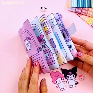 Kawaii Sanrio Kulomi หนังสือแฮนด์เมด DIY ของเล่นสําหรับเด็ก