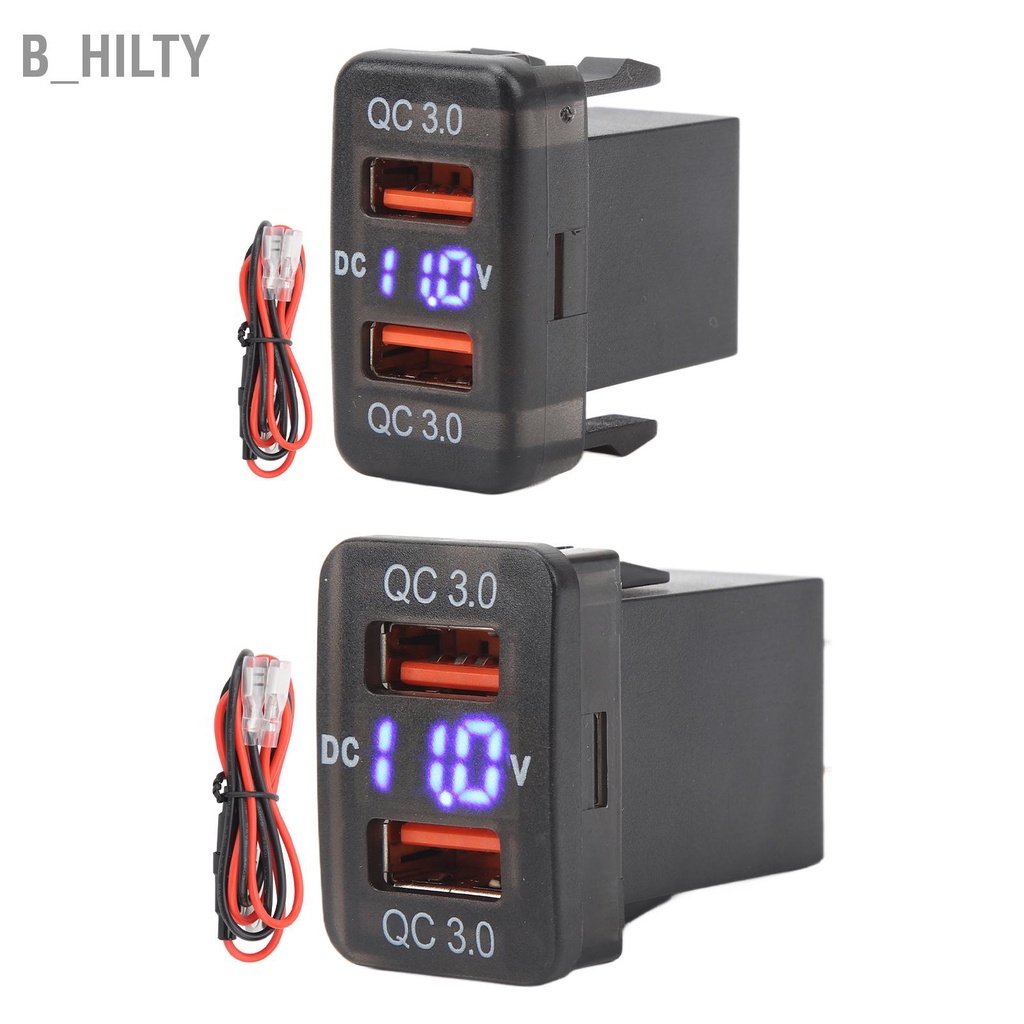 b-hilty-ช่องเสียบพอร์ตชาร์จ-usb-คู่-qc3-0-อะแดปเตอร์จ่ายไฟแบบชาร์จเร็วสำหรับ-fj-cruiser-fortuner-hilux-tacoma