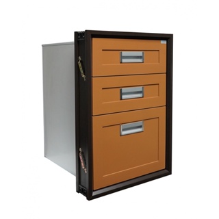 Electrol_Shop-CLOSE ตู้ลิ้นชัก 3 ชั้น PVC 45.5x65.5x50 ซม. CASTELLO สีสัก สินค้ายอดฮิต ขายดีที่สุด
