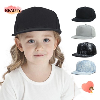 ❈ความงาม❈ หมวกฮิปฮอป ใหม่ เด็กชายและเด็กหญิง หมวกมัดย้อม สีพื้น หมวกเด็ก