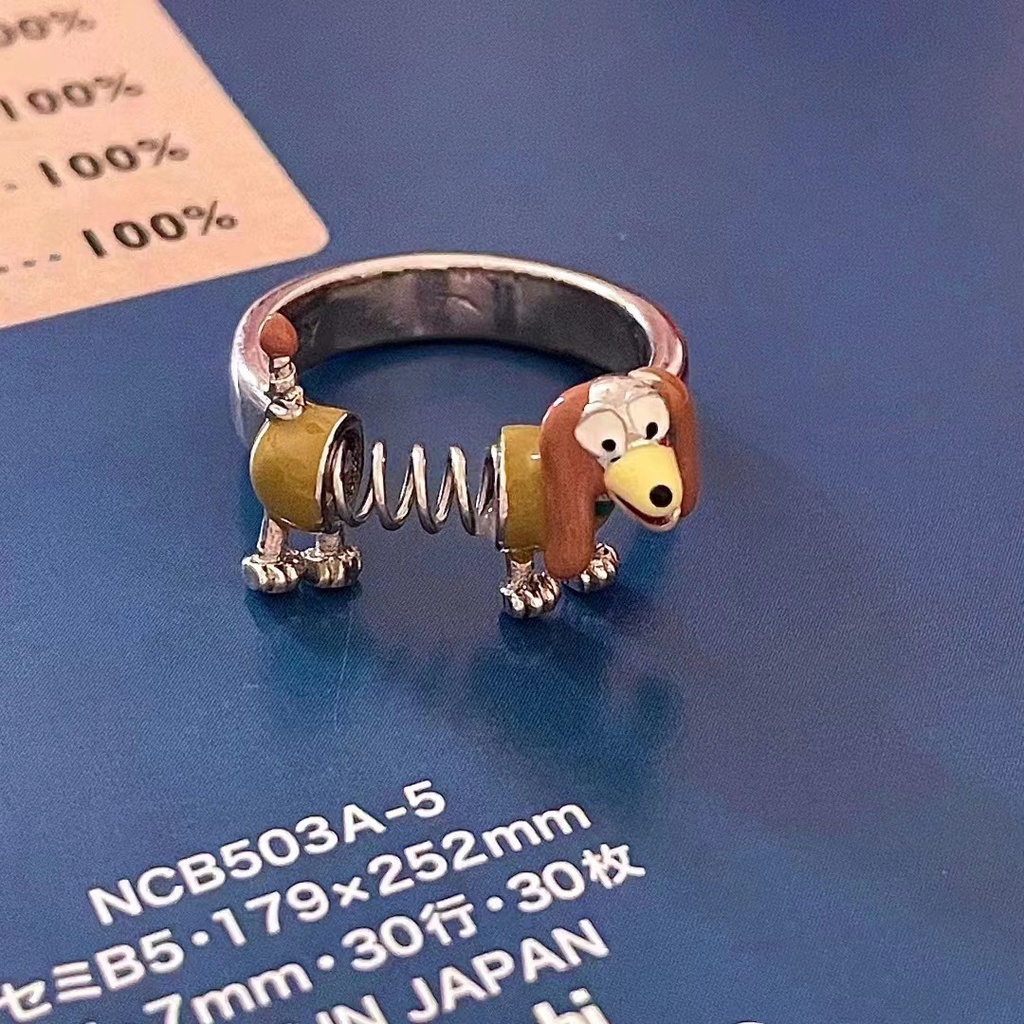 แหวนแฟชั่น-รูปสุนัขน่ารัก-ของขวัญ-สําหรับนักเรียนหญิง