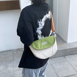 C＆K กระเป๋าสะพายสำหรับผู้หญิงสไตล์ญี่ปุ่นมินิมอลเกาหลีร้อยชิ้นใน Oxford Casual สีชนกระเป๋าสะพายข้างจรจัด