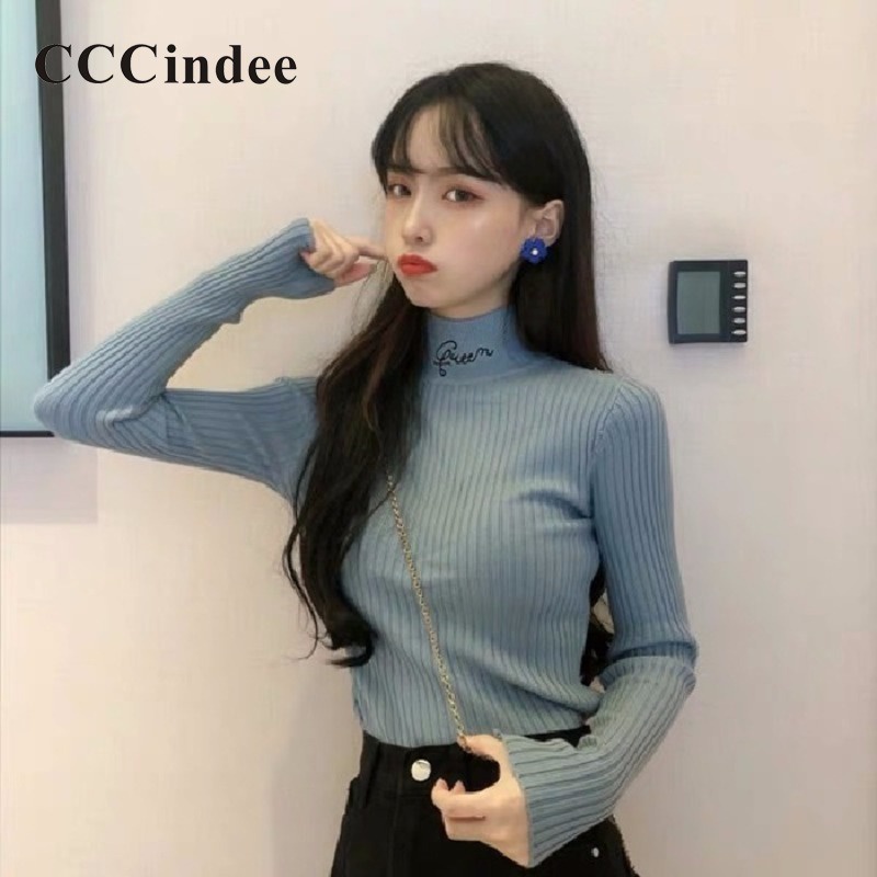 cccindee-เสื้อคาร์ดิแกน-แขนยาว-คอสูง-สีพื้น-เข้ากับทุกการแต่งกาย-แฟชั่นใหม่-สําหรับผู้หญิง-2023