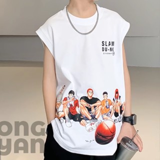 (พร้อมส่ง) เสื้อยืด ผ้าฝ้าย ระบายอากาศ ทรงหลวม แบบบาง สําหรับเด็กผู้ชาย 2023