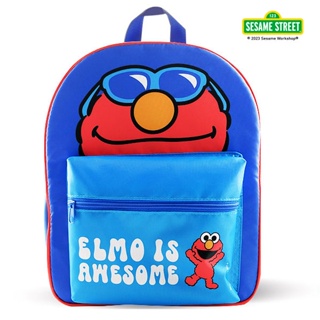 Bundanjai (กระเป๋าเป้) SST4-กระเป๋าเป้ : Elmo is Awesome Backpack-BP-B13-Blue W11.5xH13x4.5 in