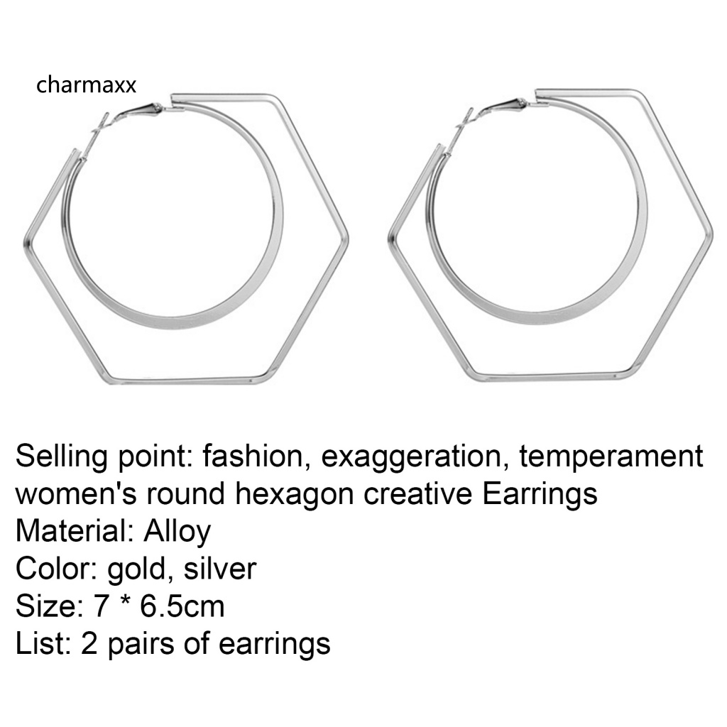 cx-ต่างหู-ทรงกลม-หกเหลี่ยม-ขนาดใหญ่-เครื่องประดับ-สําหรับผู้หญิง-ช้อปปิ้ง-1-คู่