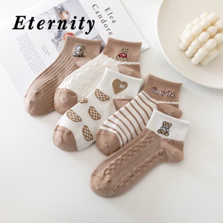  Eternity ถุงเท้าข้อยาว ระบายอากาศ ถุงเท้า แฟชั่น ถุงเท้าข้อสั้น ลายน่ารักเนื้อผ้านุ่ม WZ080313