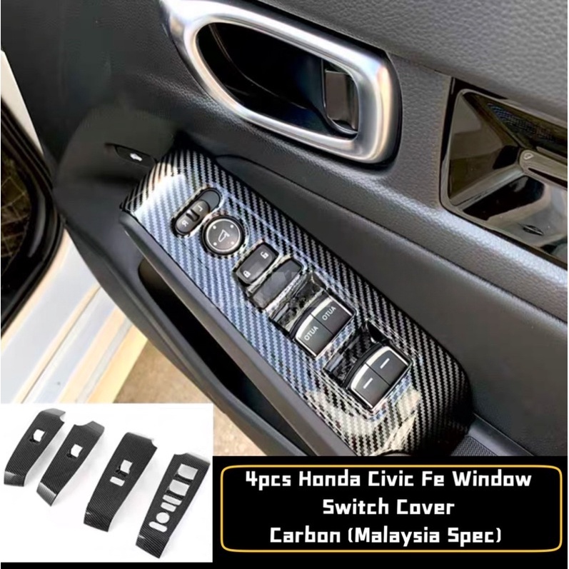 ปลอกหุ้มมือจับประตูรถยนต์-คาร์บอนไฟเบอร์-อุปกรณ์เสริม-สําหรับ-honda-civic-fe-2022