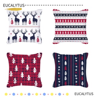 Eutus ปลอกหมอน ผ้ายืดหยุ่น ลายคริสต์มาส สําหรับตกแต่งบ้าน ปาร์ตี้คริสต์มาส