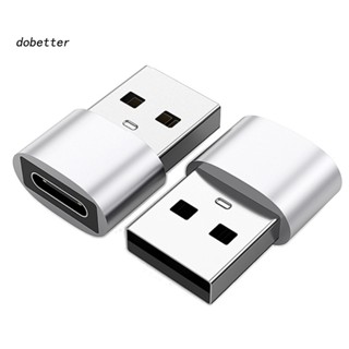 &lt;Dobetter&gt; อะแดปเตอร์แปลง Type-c ตัวเมีย เป็น USB ตัวผู้ อะลูมิเนียมอัลลอย อุปกรณ์เสริม สําหรับโทรศัพท์มือถือ 2 ชิ้น