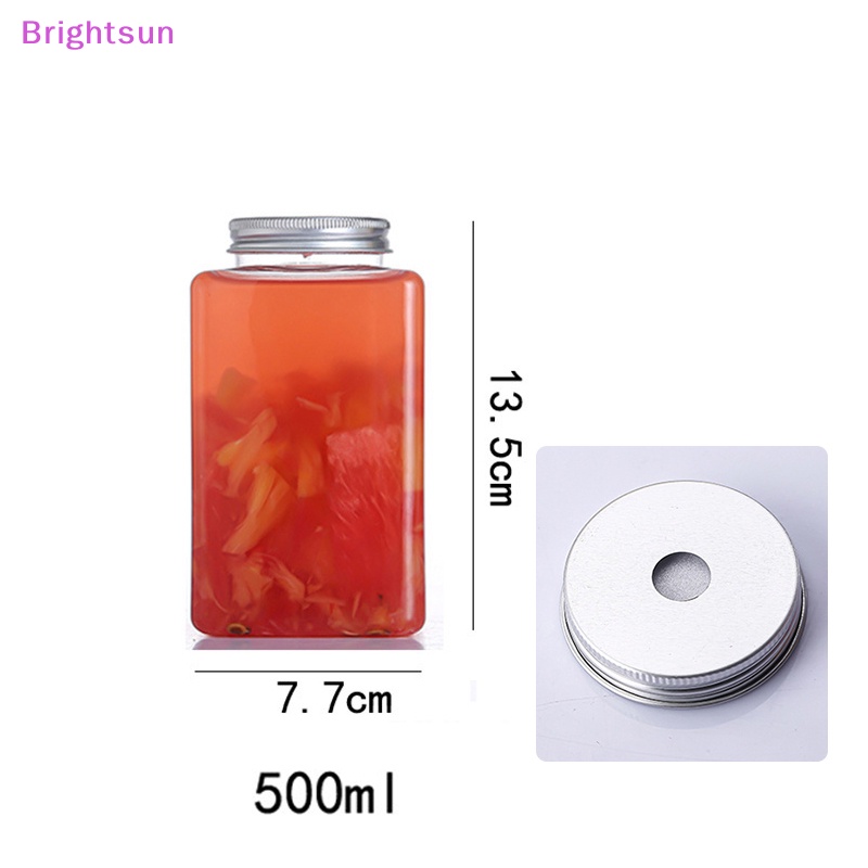 brightsun-ขวดพลาสติก-พร้อมฝาปิด-สําหรับใส่เครื่องดื่ม-ชานม-กาแฟ-น้ําผลไม้