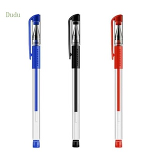 Dudu ชุดปากกาเจล 0 5 หมึก ขนาดใหญ่ แบบพกพา สีดํา น้ําเงิน แดง สําหรับนักเรียน 10 ชิ้น