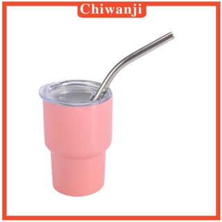 [Chiwanji] แก้วน้ํา มีฉนวนกันความร้อน พร้อมหลอดดูด 100 มล. สําหรับชา กาแฟ นม น้ําผลไม้ เครื่องดื่ม