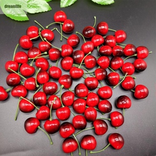 【DREAMLIFE】Fake Cherry Artificial Decorations Decorative Fruit Model Photography Prop