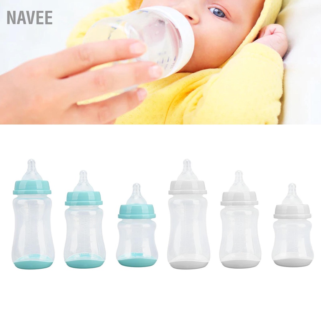 navee-ชุดขวดนมเด็ก-3-ชิ้นซิลิโคน-pp-นุ่มปลอดภัยป้องกันการตกขวดนมทารกแรกเกิด-180-240-300-มล
