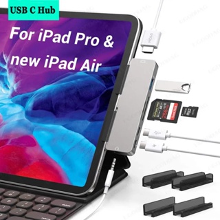อะแดปเตอร์ฮับ USB C TYPE-C เป็น 4K HDMI Usb3.0 3.5 มม. PD USB 3.0 สําหรับ IPad Air 4 5 10.9 10th Pro 11 2022 Pro 12.9 Mini 6 แล็ปท็อป
