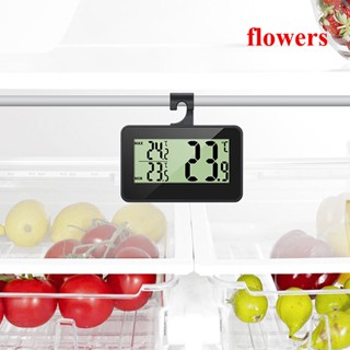 Flowers เครื่องวัดอุณหภูมิตู้เย็น ดิจิทัล LED อุณหภูมิสูงสุด และต่ําสุด