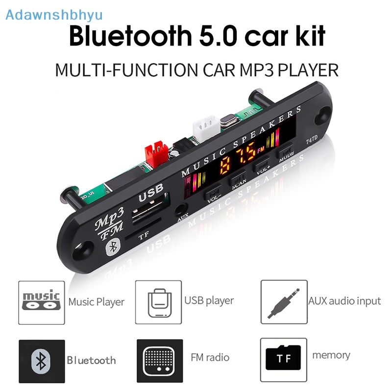 adhyu-บอร์ดโมดูลถอดรหัสเครื่องเล่น-mp3-วิทยุ-fm-บลูทูธ-5-0-usb-3-5-มม-aux-สําหรับรถยนต์-th