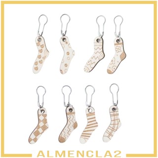 [Almencla2] มาร์กเกอร์ไม้ ทรงกลม น้ําหนักเบา แบบพกพา ทนทาน สําหรับถักโครเชต์