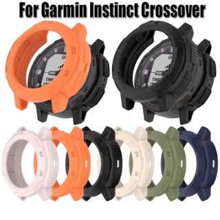 สําหรับ Garmin Instinct Crossover กรอบนาฬิกา Bezel TPU ป้องกันหน้าจอ เคสสมาร์ทแบนด์ Instinct Crossover เคส