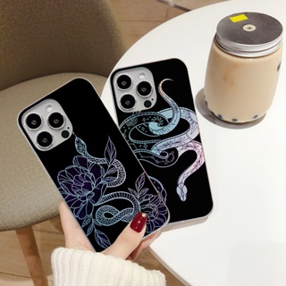 Laser Rainbow Flowers and Snakes Case for  IPhone 14 13 12 11 Pro Max  XS XR XSmax 7 8 +7Plus 8Plus Plus SE 2020  Casing Cover QMLS