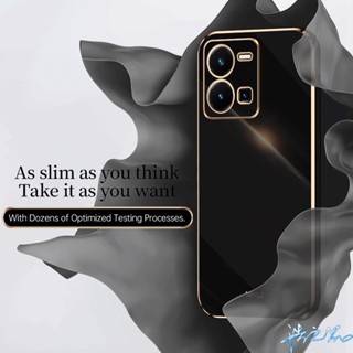 เคส Vivo Y35 V25 เคสซิลิโคนนิ่ม สไตล์เกาหลี 6D หรูหรา เคลือบไฟฟ้า เคสโทรศัพท์
