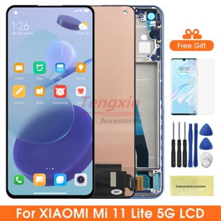 Mi 11 Lite หน้าจอแสดงผล Lcd ดิจิทัล แบบเปลี่ยน พร้อมกรอบ สําหรับ Xiaomi Mi 11 Lite 5G M2101K9G M2101K9C