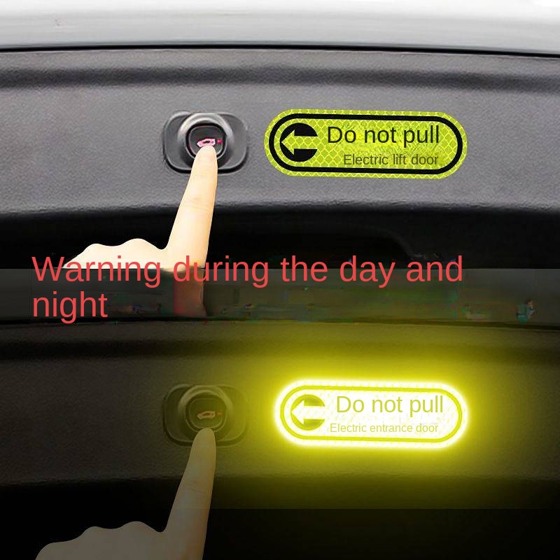 Electric Tailgate Stickers Warning Label Do Not Pull Bumper Stickers ...