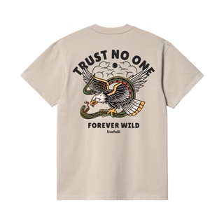 เสื้อยืดผ้าฝ้ายพิมพ์ลายLivefolk - Trust Mocha T-Shirt