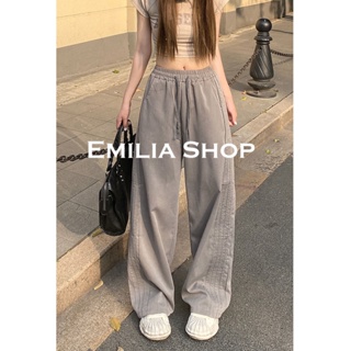 EMILIA SHOP กางเกงขายาว กางเกงเอวสูง ผู้หญิงสไตล์เกาหลี 2023 ใหม่ A23L0F2 0415