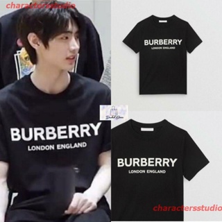 [Official]charactersstudio 2022 เสื้อยืดผ้าฝ้ายพิมพ์ลายโลโก้ Burberry sale