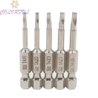 【COLORFUL】5pcs/Set Magnetic Triangular Screwdriver Bit TA1.8/TA2/TA2.3/TA2.7/TA3.0mm NEW