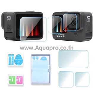 GoPro 12 / 11 /10 / 9 - 3 in 1 Protector Flim ฟิล์มกระจกนิรภัย กันรอยจอหลัง 3 in 1 LCD + เลนส์ + จอหน้า