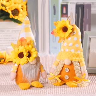 [New product in stock] Hong Kong love autumn sunflower couple Rudolf doll standing posture decoration faceless doll ornaments quality assurance HD9G